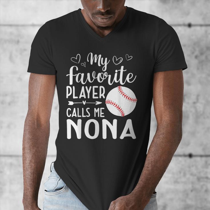 My Favorite Player Calls Me Nona Baseball Player Men's V-Neck T-Shirt My Favorite Player Calls Me Nona Baseball Player Men's V-Neck T-Shirt