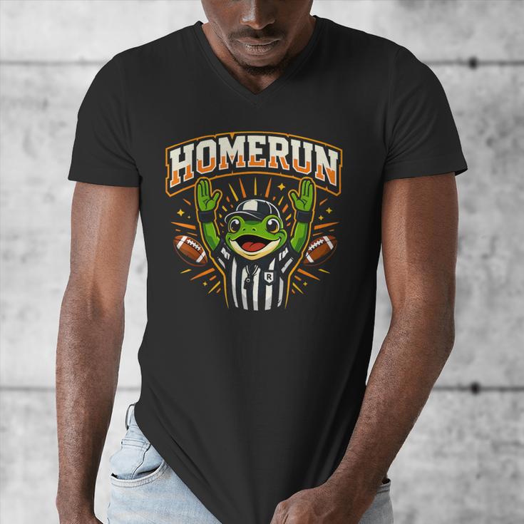 Football Referee Touchdown Baseball Homerun Frog Men's V-Neck T-Shirt Football Referee Touchdown Baseball Homerun Frog Men's V-Neck T-Shirt