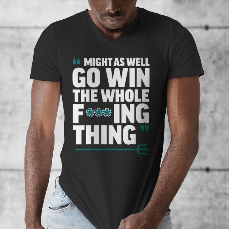Might As Well Go Win The Whole Thing Baseball Apparel Men's V-Neck T-Shirt Might As Well Go Win The Whole Thing Baseball Apparel Men's V-Neck T-Shirt