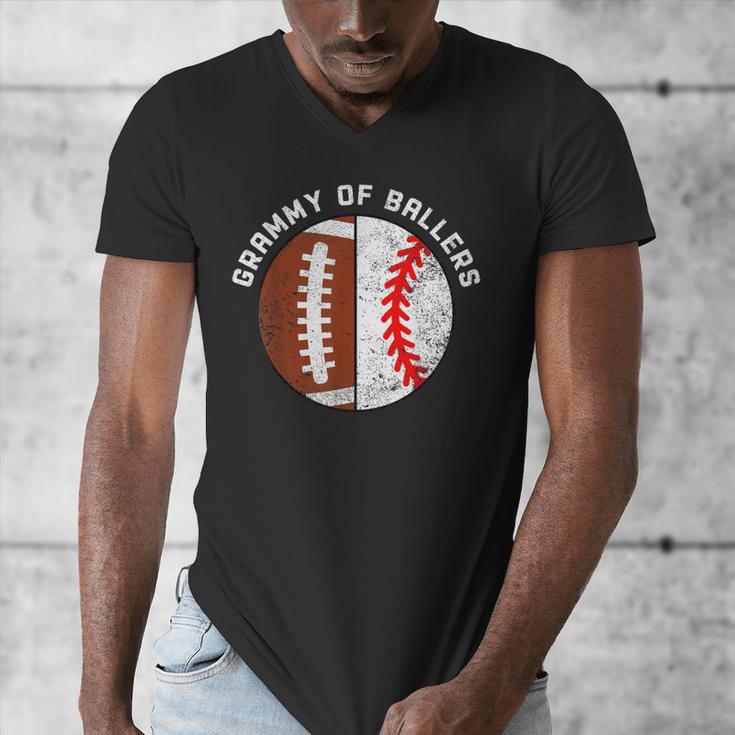 Grammy Of Ballers Football Baseball Grandma Grammy Men's V-Neck T-Shirt Grammy Of Ballers Football Baseball Grandma Grammy Men's V-Neck T-Shirt