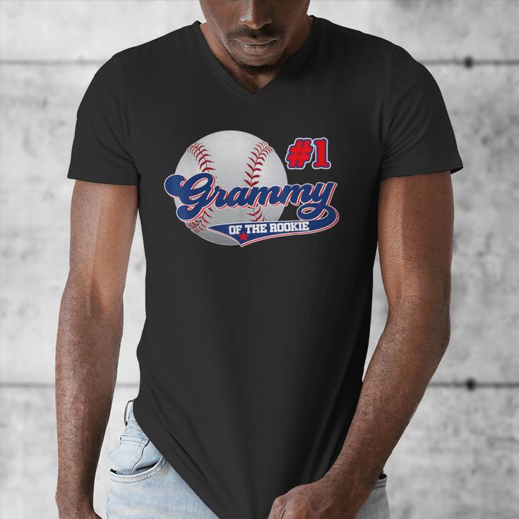 Grammy Rookie Of Year 1st Birthday Baseball Theme Matching Men's V-Neck T-Shirt Grammy Rookie Of Year 1st Birthday Baseball Theme Matching Men's V-Neck T-Shirt