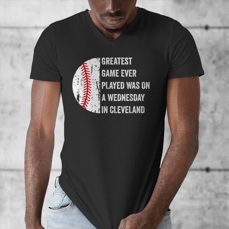 Greatest Game Ever Played Was In Cleveland 2016 Baseball Men's V-Neck T-Shirt Greatest Game Ever Played Was In Cleveland 2016 Baseball Men's V-Neck T-Shirt
