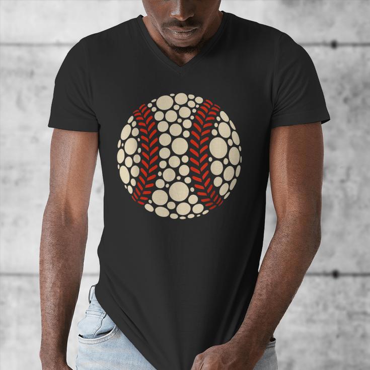 Happy Dot Day Baseball Colorful Polka Dots Boy And Youth Men's V-Neck T-Shirt Happy Dot Day Baseball Colorful Polka Dots Boy And Youth Men's V-Neck T-Shirt