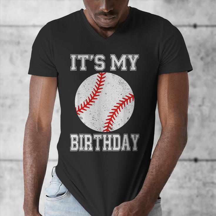 It’s My Birthday Baseball Vintage Style Men's V-Neck T-Shirt It’s My Birthday Baseball Vintage Style Men's V-Neck T-Shirt