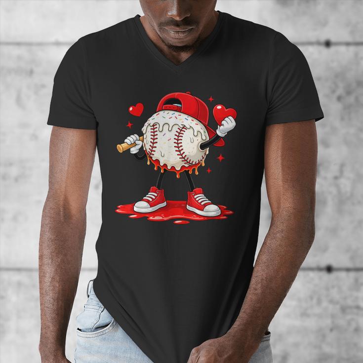 Kids Valentine Baseball Boys Valentines Day Tee Men's V-Neck T-Shirt Kids Valentine Baseball Boys Valentines Day Tee Men's V-Neck T-Shirt