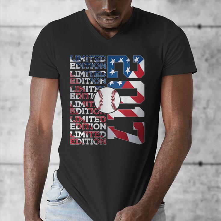 Limited Edition 2017 Baseball 9TH Birthday Men's V-Neck T-Shirt