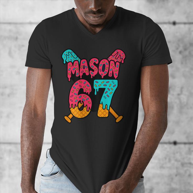 Mason 67 Ice Cream Drip Baseball Meme Men's V-Neck T-Shirt Mason 67 Ice Cream Drip Baseball Meme Men's V-Neck T-Shirt