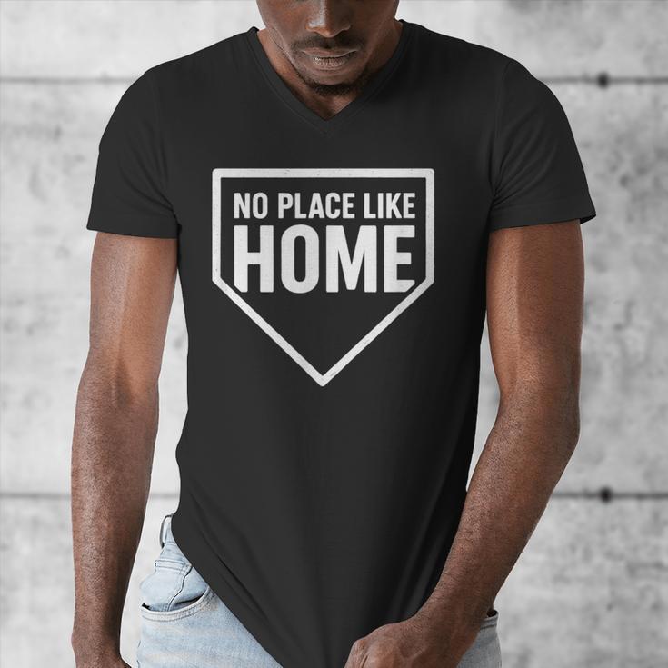 No Place Like Home Baseball Home Plate Men's V-Neck T-Shirt No Place Like Home Baseball Home Plate Men's V-Neck T-Shirt