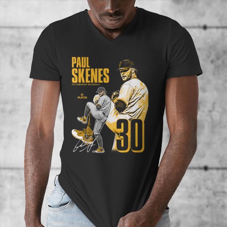 Paul Skenes Pittsburgh MLB Baseball Players MLBPSK304N Men's V-Neck T-Shirt Paul Skenes Pittsburgh MLB Baseball Players MLBPSK304N Men's V-Neck T-Shirt