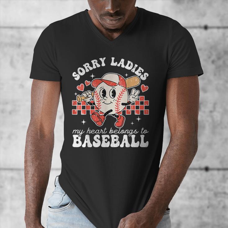 Sorry Ladies My Heart Belongs To Baseball Boy Kids Men's V-Neck T-Shirt