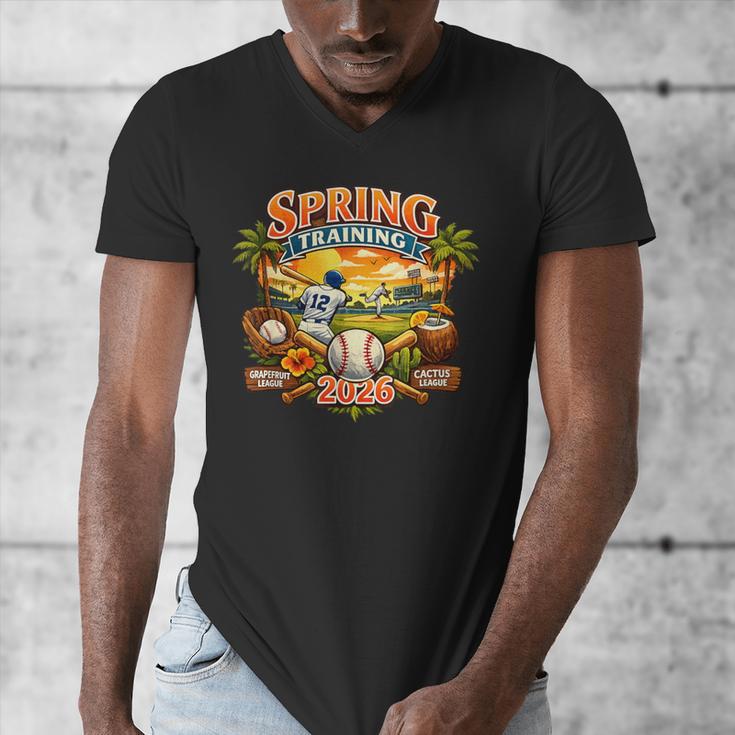 Spring Training 2026 Baseball Vintage Sunset Men's V-Neck T-Shirt