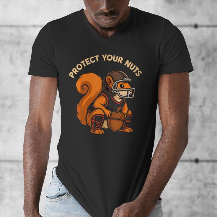 Squirell Baseball Catcher Player Joke Tee Protect Your Nuts Men's V-Neck T-Shirt Squirell Baseball Catcher Player Joke Tee Protect Your Nuts Men's V-Neck T-Shirt
