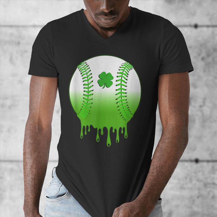 St Patricks Day Shamrock Baseball Irish Boys Kids Men Men's V-Neck T-Shirt St Patricks Day Shamrock Baseball Irish Boys Kids Men Men's V-Neck T-Shirt