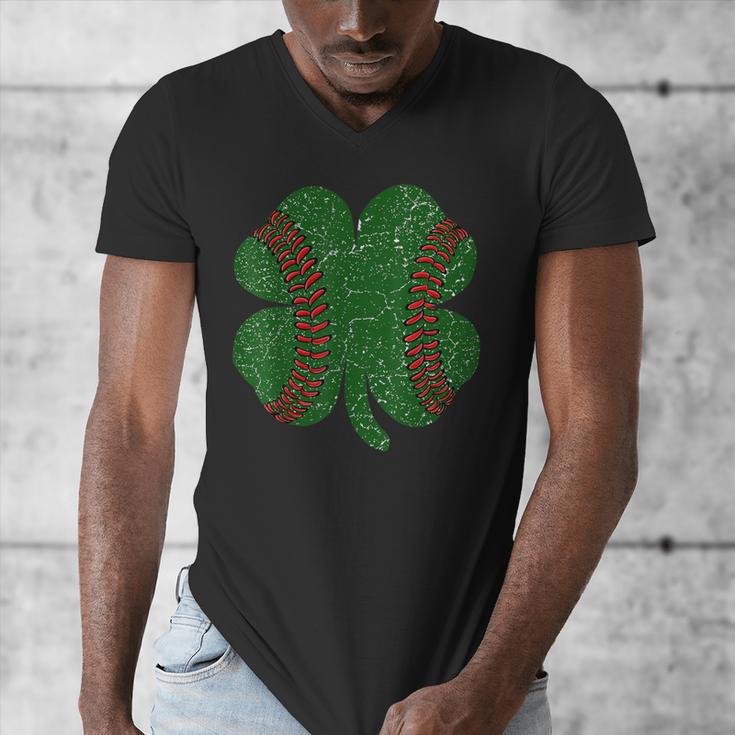 St Patricks Day Shamrock Baseball Saint Paddy's Men's V-Neck T-Shirt