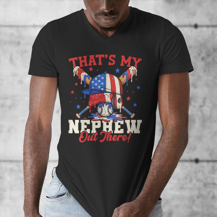 That's My Nephew Out There Baseball Cream Drip Crossed Bat Men's V-Neck T-Shirt That's My Nephew Out There Baseball Cream Drip Crossed Bat Men's V-Neck T-Shirt