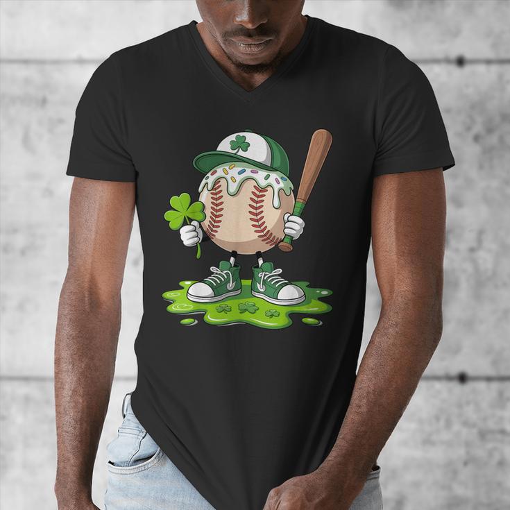 Toddler Baseball Drip Ice Cream Boys Kids St Patricks Day Men's V-Neck T-Shirt Toddler Baseball Drip Ice Cream Boys Kids St Patricks Day Men's V-Neck T-Shirt