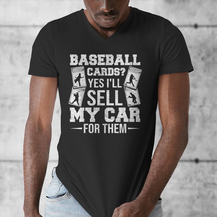 Trading Card Collector Cardboard Baseball Card Collector Men's V-Neck T-Shirt Trading Card Collector Cardboard Baseball Card Collector Men's V-Neck T-Shirt