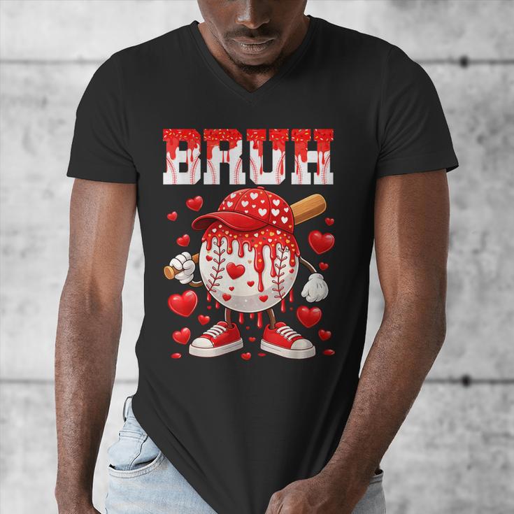Valentines Day Baseball Drip Boys Bruh Ice Cream Toddler Kid Men's V-Neck T-Shirt Valentines Day Baseball Drip Boys Bruh Ice Cream Toddler Kid Men's V-Neck T-Shirt