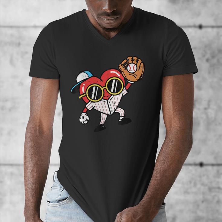 Valentines Day Baseball Heart Gloves Cute Boys Kid Youth Men Men's V-Neck T-Shirt Valentines Day Baseball Heart Gloves Cute Boys Kid Youth Men Men's V-Neck T-Shirt