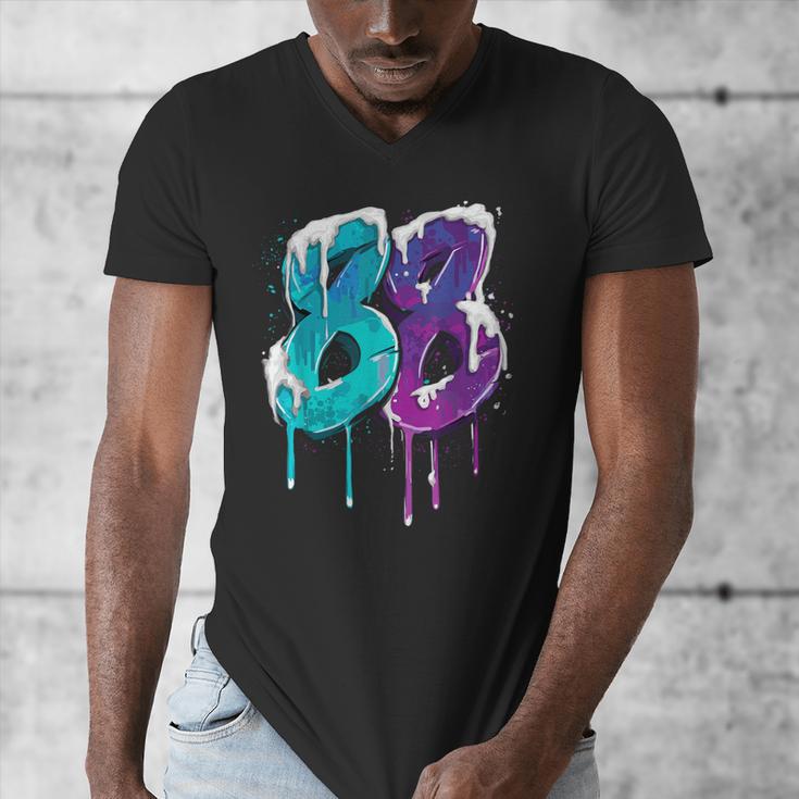 Vintage Baseball 88 Number Men's V-Neck T-Shirt Vintage Baseball 88 Number Men's V-Neck T-Shirt