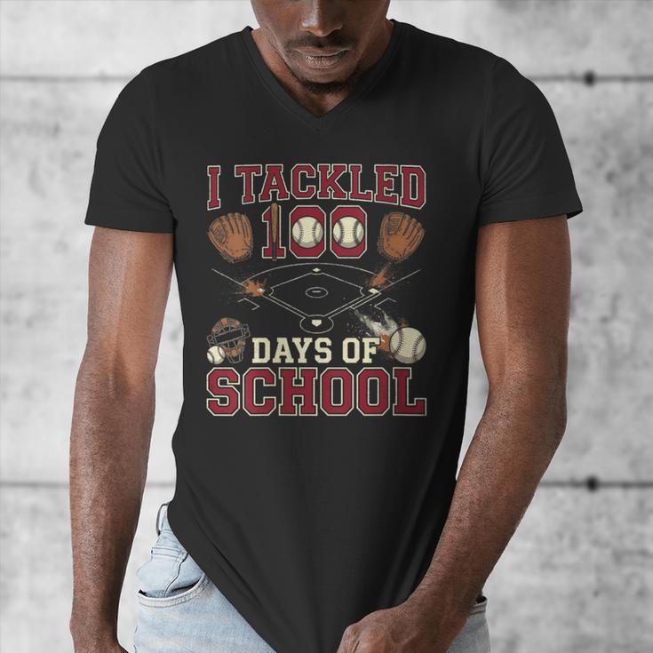 Women's 100 Days Of School Boys Kids Baseball Men's V-Neck T-Shirt