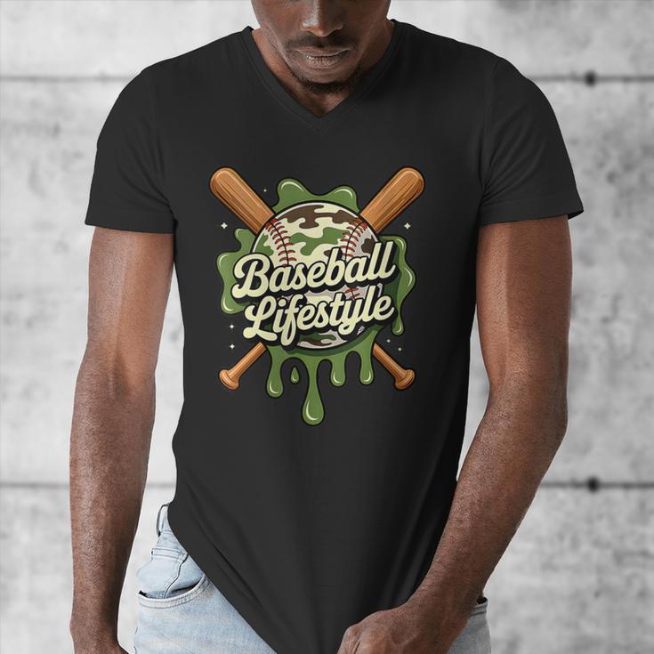 Women's Baseball Life Style 101 Apparel Youth Drip Baseball Boys Kid Men's V-Neck T-Shirt Women's Baseball Life Style 101 Apparel Youth Drip Baseball Boys Kid Men's V-Neck T-Shirt