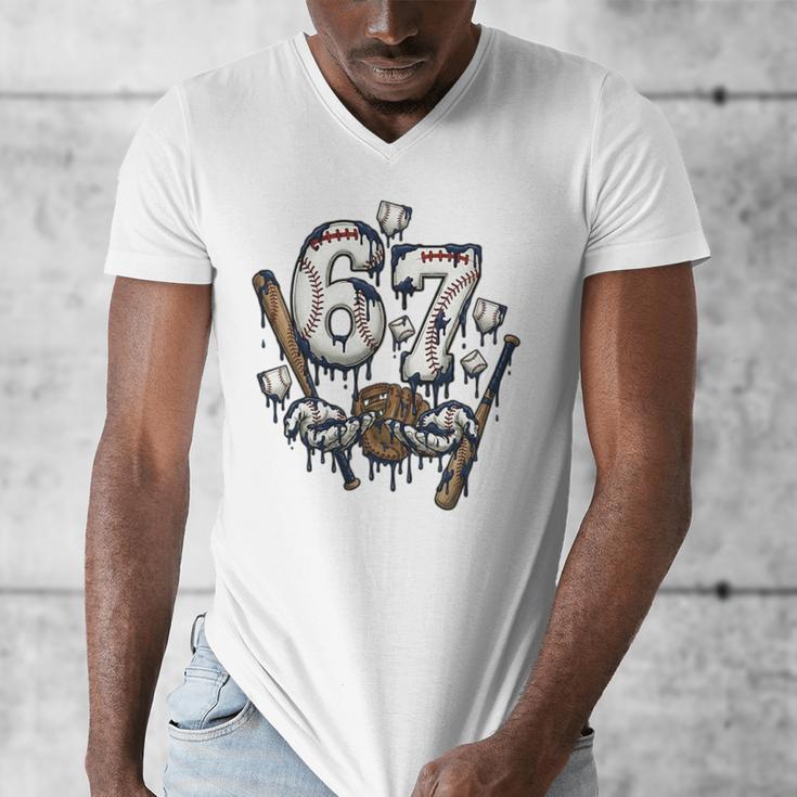 67 Baseball Six Seven Baseball 6 7 Kids Boys Girls Premium Tri-Blend Men's V-Neck T-Shirt 67 Baseball Six Seven Baseball 6 7 Kids Boys Girls Premium Tri-Blend Men's V-Neck T-Shirt