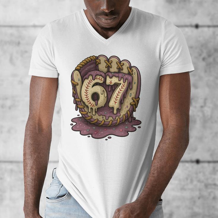 67 Ice Cream Drip Six Seven Baseball Premium Tri-Blend Men's V-Neck T-Shirt