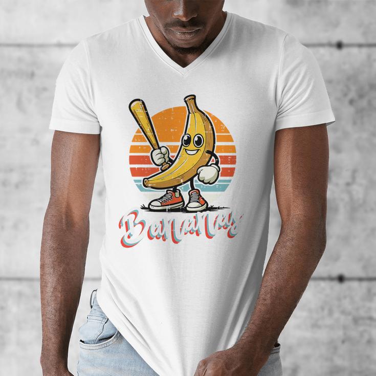 Bananas Baseball Sunset Retro Fruit Sports Boys Kids Men Premium Tri-Blend Men's V-Neck T-Shirt Bananas Baseball Sunset Retro Fruit Sports Boys Kids Men Premium Tri-Blend Men's V-Neck T-Shirt