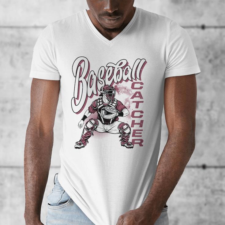 Baseball Catcher Gear Home Plate Men's V-Neck T-Shirt Baseball Catcher Gear Home Plate Men's V-Neck T-Shirt