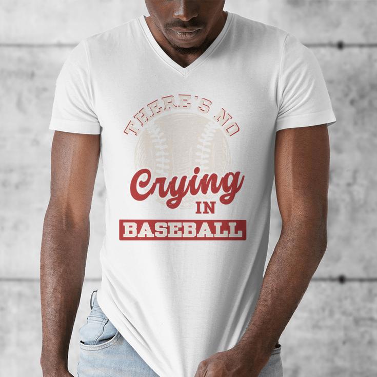Baseball Game Day There Is No Crying In Baseball Men's V-Neck T-Shirt Baseball Game Day There Is No Crying In Baseball Men's V-Neck T-Shirt