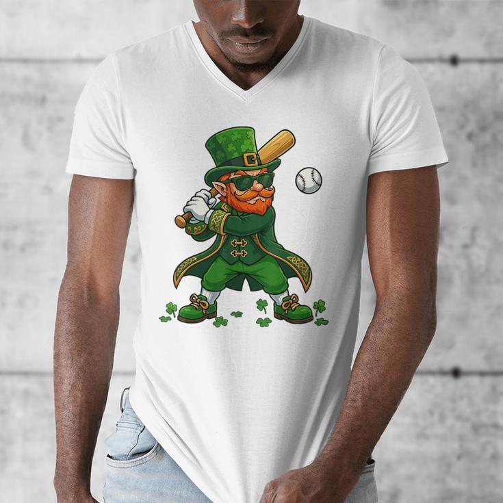 Baseball St Patricks Day Leprechaun Boys Girls Men Women Men's V-Neck T-Shirt Baseball St Patricks Day Leprechaun Boys Girls Men Women Men's V-Neck T-Shirt