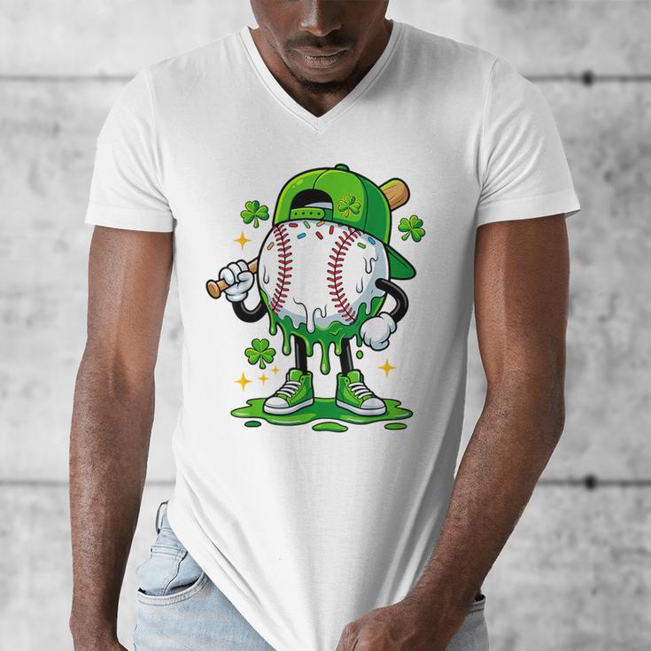 Boys St Patrick’s Day Baseball Drip Ice Cream Apparel Youth Men's V-Neck T-Shirt Boys St Patrick’s Day Baseball Drip Ice Cream Apparel Youth Men's V-Neck T-Shirt