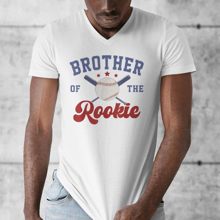 Brother Of Rookie 1st Birthday Baseball Boy Family Matching Men's V-Neck T-Shirt