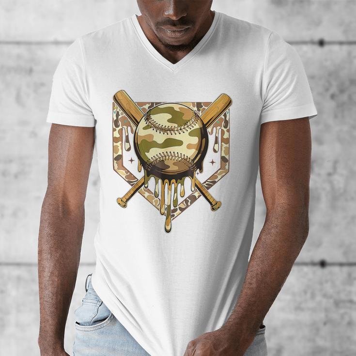 Camo Baseball Dripping Military Camouflage Sports Men Boy Men's V-Neck T-Shirt Camo Baseball Dripping Military Camouflage Sports Men Boy Men's V-Neck T-Shirt