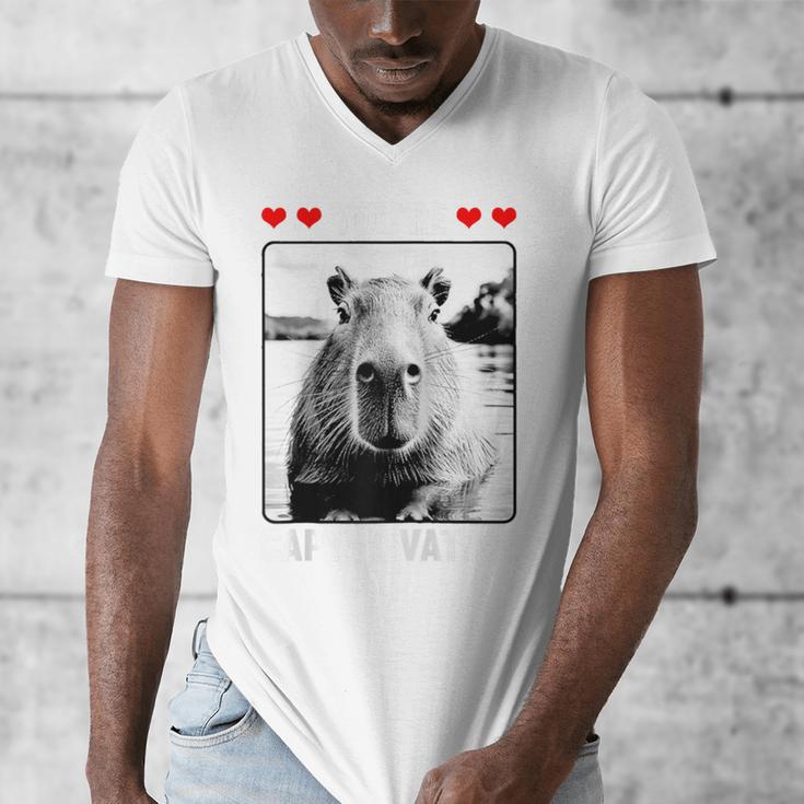 Capybara Love Valentines Day Cute Animal Hearts Raglan Baseball Tee Men's V-Neck T-Shirt Capybara Love Valentines Day Cute Animal Hearts Raglan Baseball Tee Men's V-Neck T-Shirt
