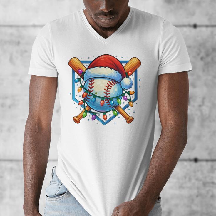 Christmas Baseball Drip For Boys Kids Ice Cream Drip Men's V-Neck T-Shirt Christmas Baseball Drip For Boys Kids Ice Cream Drip Men's V-Neck T-Shirt