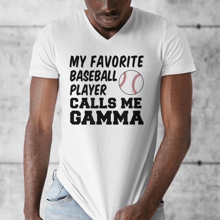 My Favorite Baseball Player Calls Me Gamma Men's V-Neck T-Shirt
