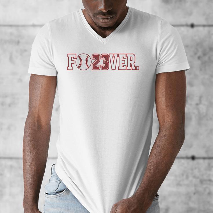 Fo23ver Baseball Sports Fan 23 Forever Men's V-Neck T-Shirt Fo23ver Baseball Sports Fan 23 Forever Men's V-Neck T-Shirt