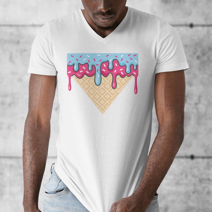 Ice Cream Baseball Cone Dripping Sprinkles Kids Boys Summer Premium Tri-Blend Men's V-Neck T-Shirt Ice Cream Baseball Cone Dripping Sprinkles Kids Boys Summer Premium Tri-Blend Men's V-Neck T-Shirt
