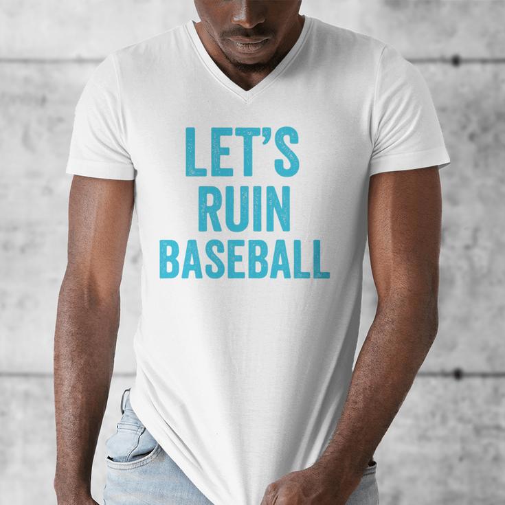 Let's Ruin Baseball Baseball Humor Sarcastic Baseball Premium Tri-Blend Men's V-Neck T-Shirt Let's Ruin Baseball Baseball Humor Sarcastic Baseball Premium Tri-Blend Men's V-Neck T-Shirt