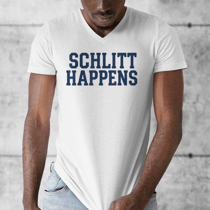 Schlitt Happens NY Bronx I Heart Baseball Apparel Men's V-Neck T-Shirt