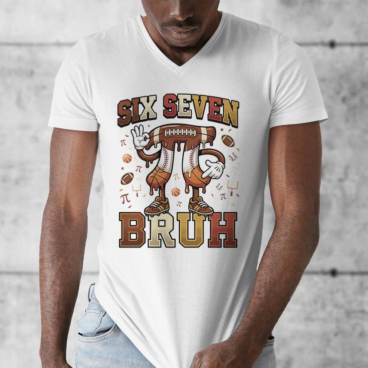 Six Seven 67 Happy Pi Day 314 Football Basketball Baseball Men's V-Neck T-Shirt Six Seven 67 Happy Pi Day 314 Football Basketball Baseball Men's V-Neck T-Shirt