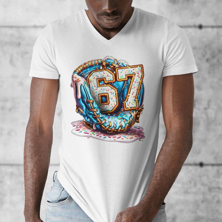 Six Seven Baseball Lifestyle 67 Meme Gen Alpha Slang Premium Tri-Blend Men's V-Neck T-Shirt Six Seven Baseball Lifestyle 67 Meme Gen Alpha Slang Premium Tri-Blend Men's V-Neck T-Shirt