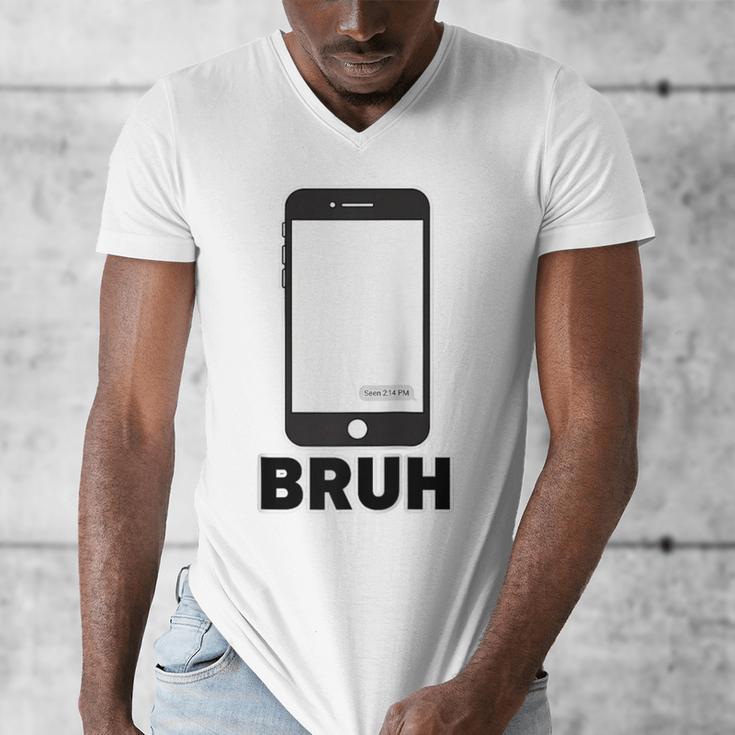 Texted First Bruh Seen Message Valentine's Day Humor Raglan Baseball Tee Men's V-Neck T-Shirt Texted First Bruh Seen Message Valentine's Day Humor Raglan Baseball Tee Men's V-Neck T-Shirt