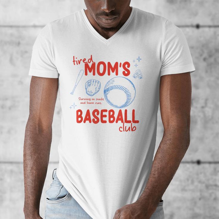 Tired Baseball Mom Club Baseball Mama Mother's Day Men's V-Neck T-Shirt