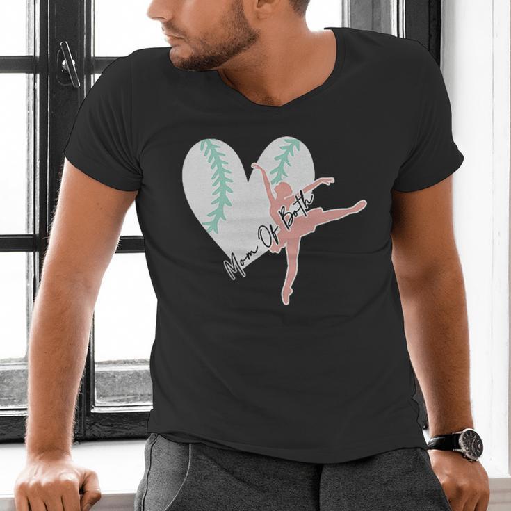 2 Sided Sorry Can't Dance Baseball Bye Mom Of Both Men's V-Neck T-Shirt 2 Sided Sorry Can't Dance Baseball Bye Mom Of Both Men's V-Neck T-Shirt