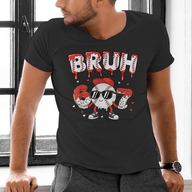 67 Bruh Valentines Baseball Boys Kids Six Seven 6 7 Men's V-Neck T-Shirt 67 Bruh Valentines Baseball Boys Kids Six Seven 6 7 Men's V-Neck T-Shirt