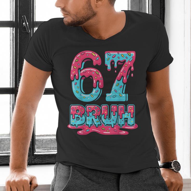 67 Ice Cream Drip Baseball For Men Women Kids Men's V-Neck T-Shirt 67 Ice Cream Drip Baseball For Men Women Kids Men's V-Neck T-Shirt