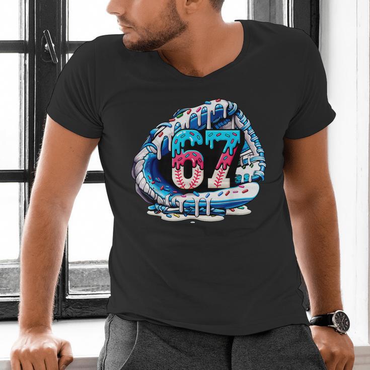 67 Meme Slang Baseball Glove Drip Ice Cream Six Seven 6 7 Men's V-Neck T-Shirt 67 Meme Slang Baseball Glove Drip Ice Cream Six Seven 6 7 Men's V-Neck T-Shirt